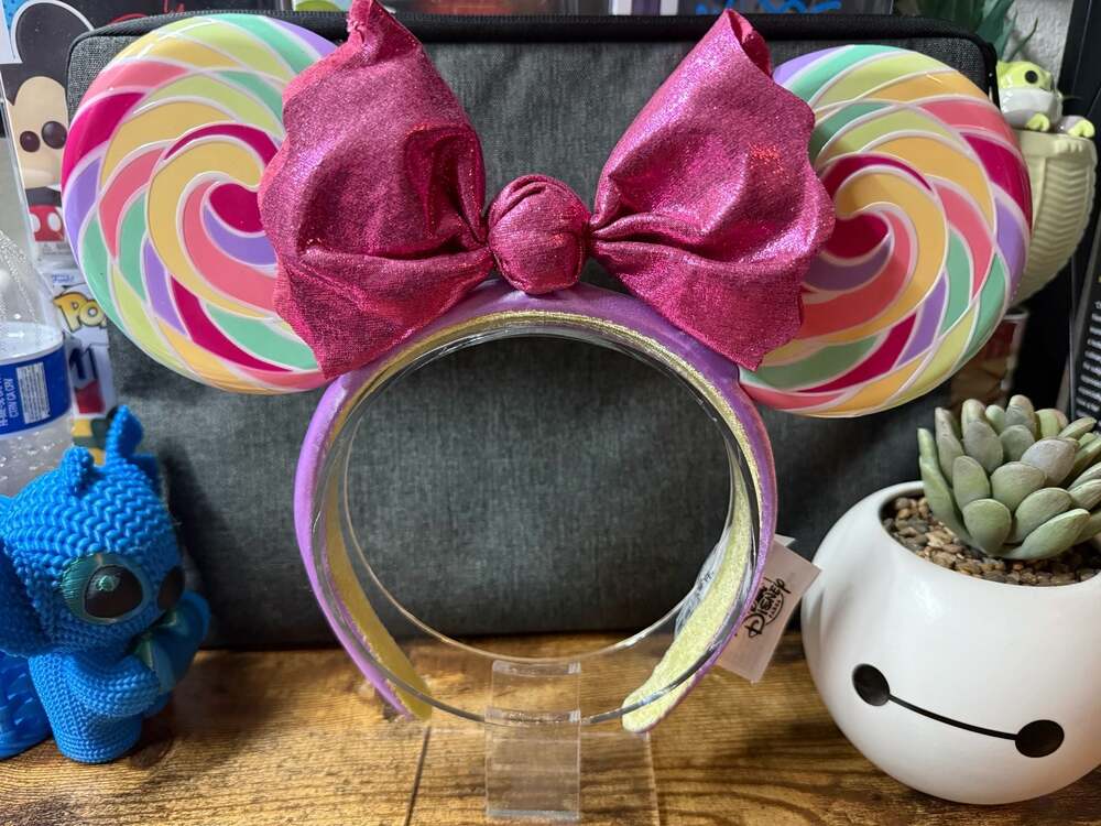 EUC Disney Parks Candy Lollipop Ears Headband with D Tag